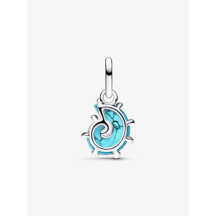 Pandora Sterling Silver Blue Murano Glass Sea Snail Dangle Charm Image 4