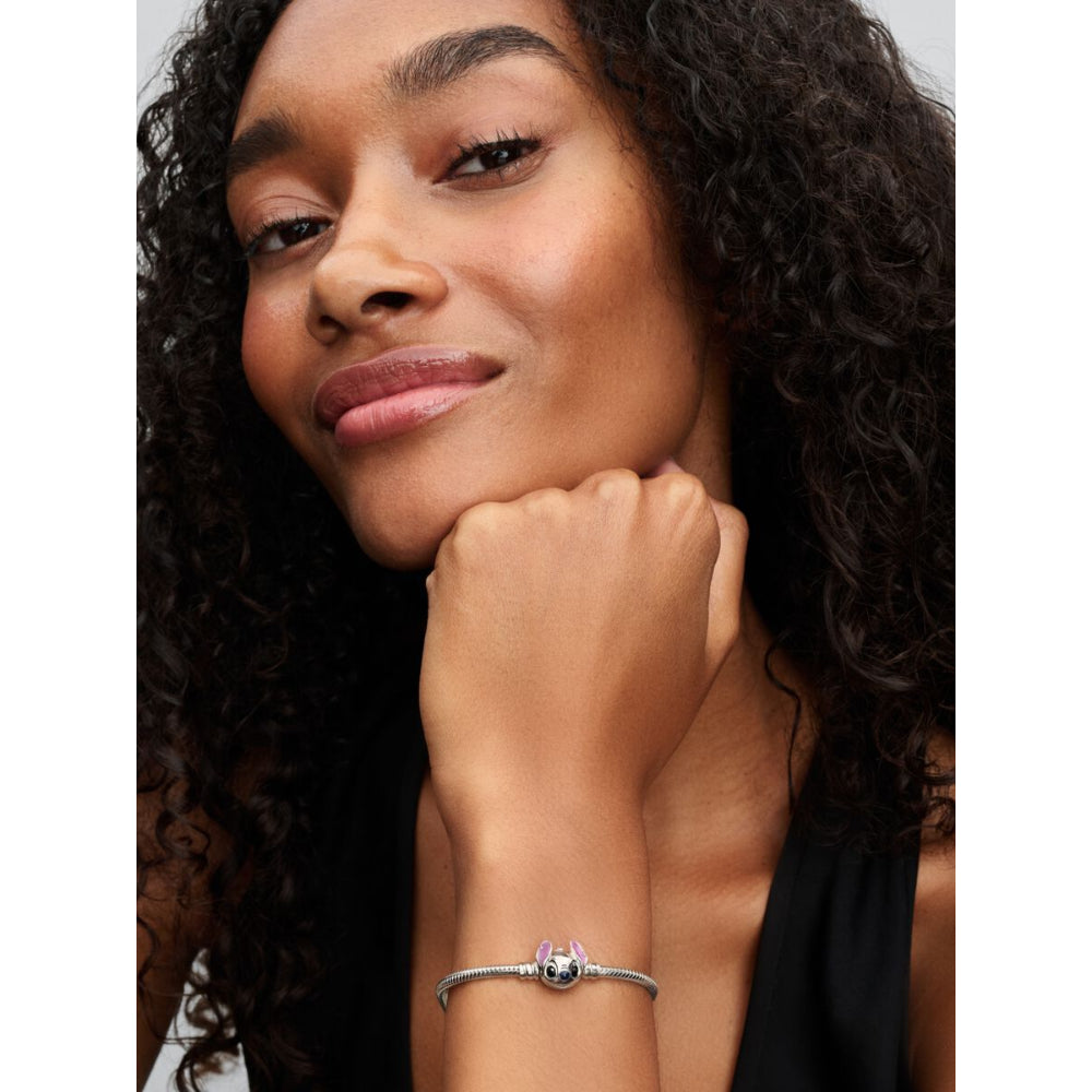Pandora Sterling Silver Disney Stitch Snake Chain Bracelet Image 3