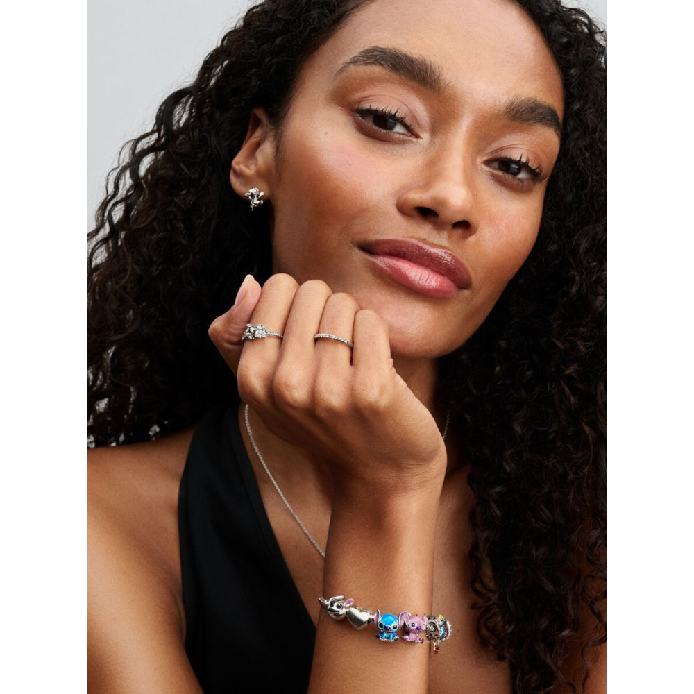 Pandora Sterling Silver Disney Stitch Snake Chain Bracelet Image 4