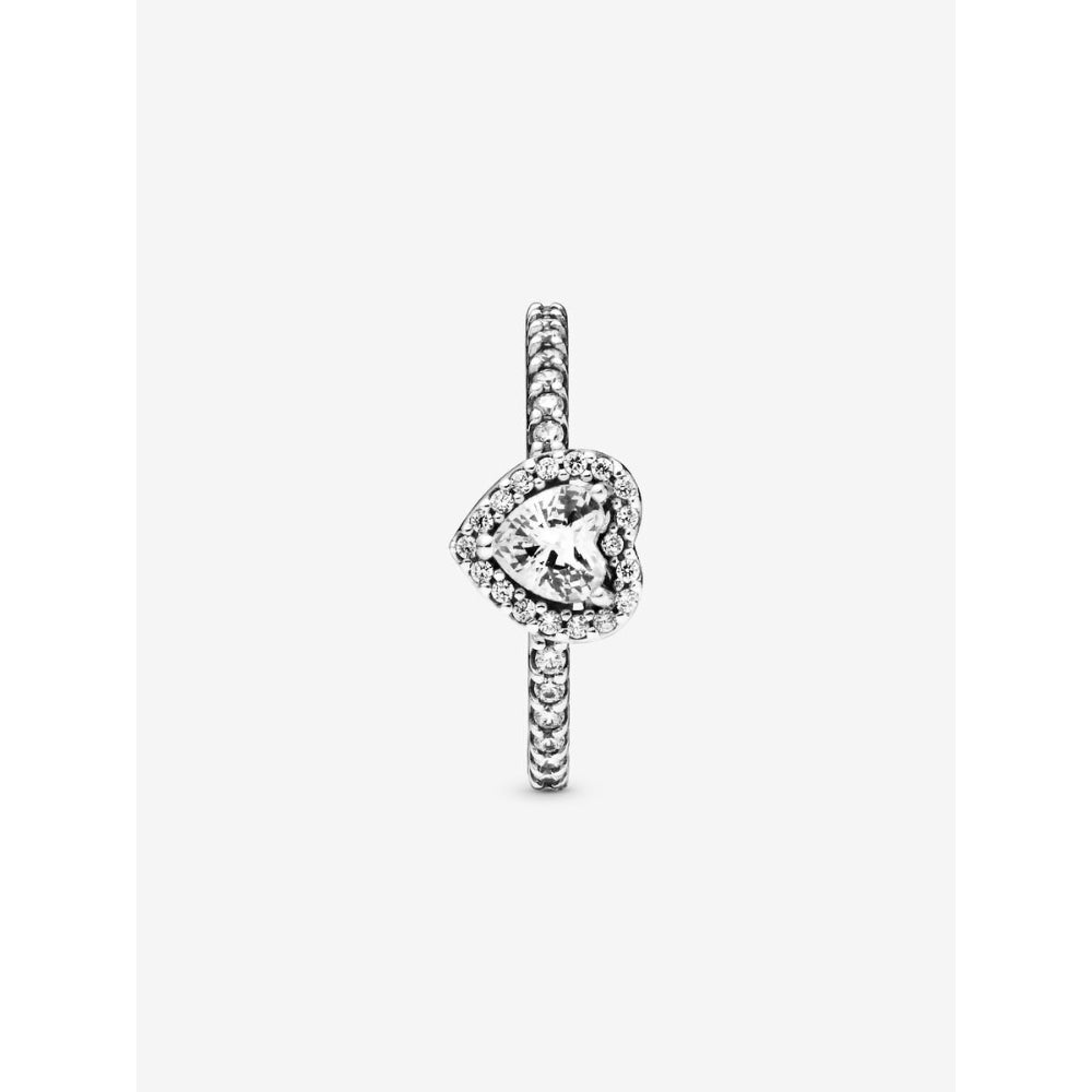 Pandora Sterling Silver Elevated Heart Ring Image 6