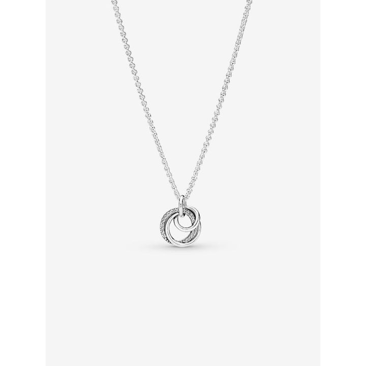 Pandora Sterling Silver Family Always Encircled Pendant Necklace Image 1