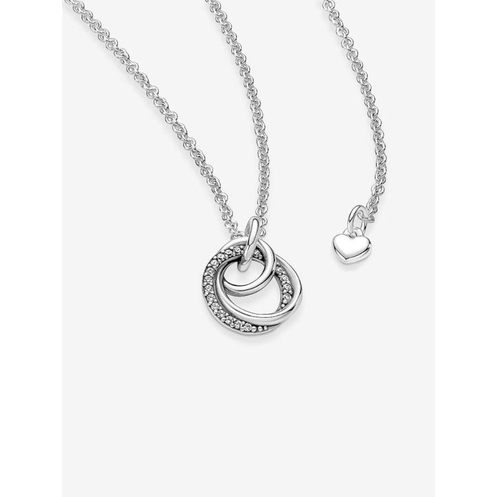 Pandora Sterling Silver Family Always Encircled Pendant Necklace Image 4