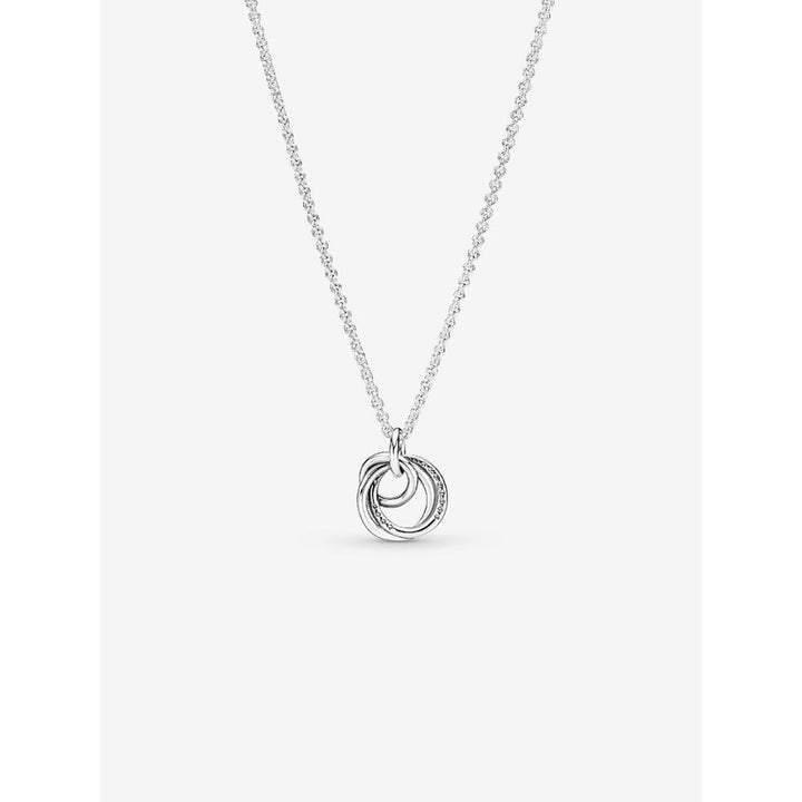 Pandora Sterling Silver Family Always Encircled Pendant Necklace Image 6