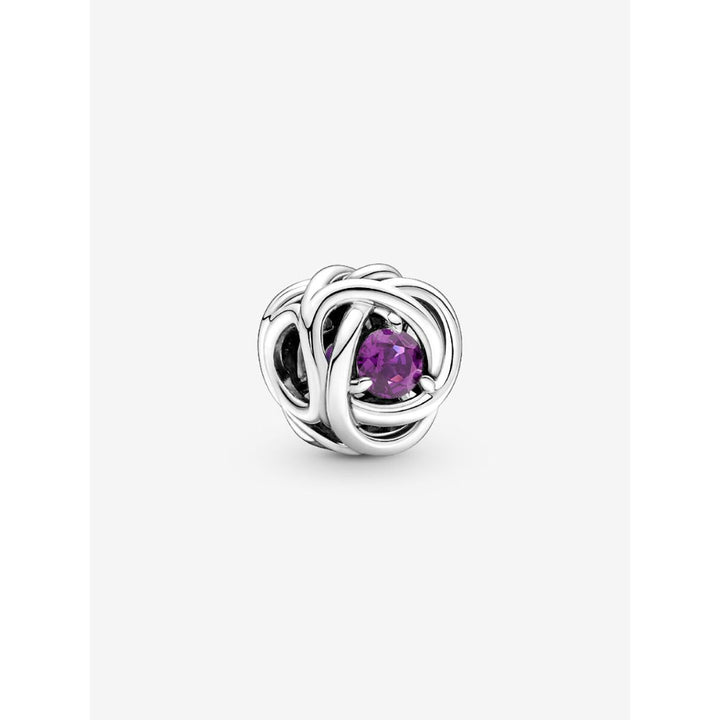 Pandora Sterling Silver February Birthstone Eternity Circle Charm Image 1