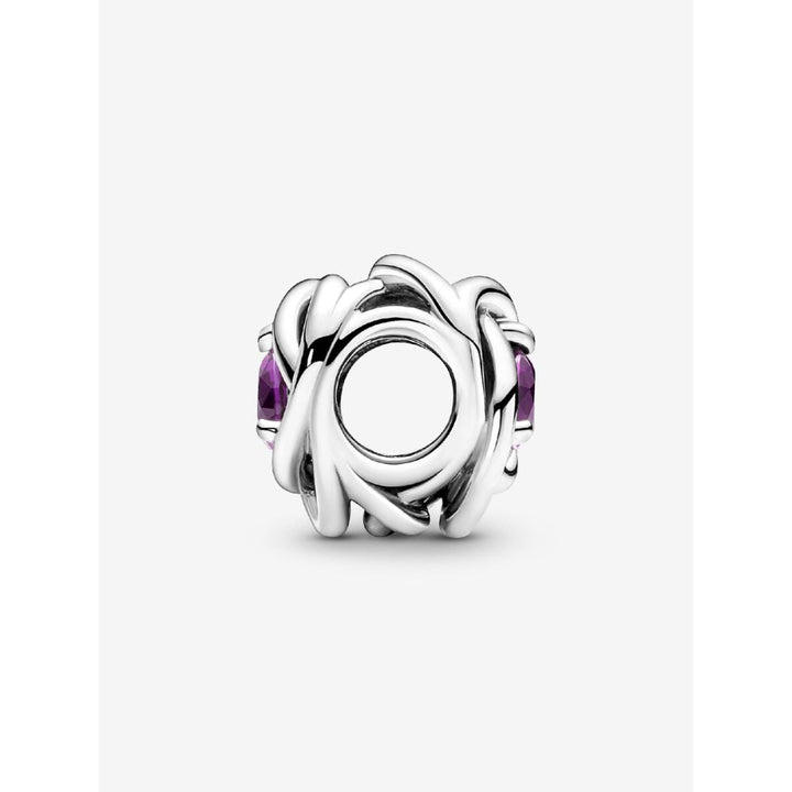 Pandora Sterling Silver February Birthstone Eternity Circle Charm Image 6