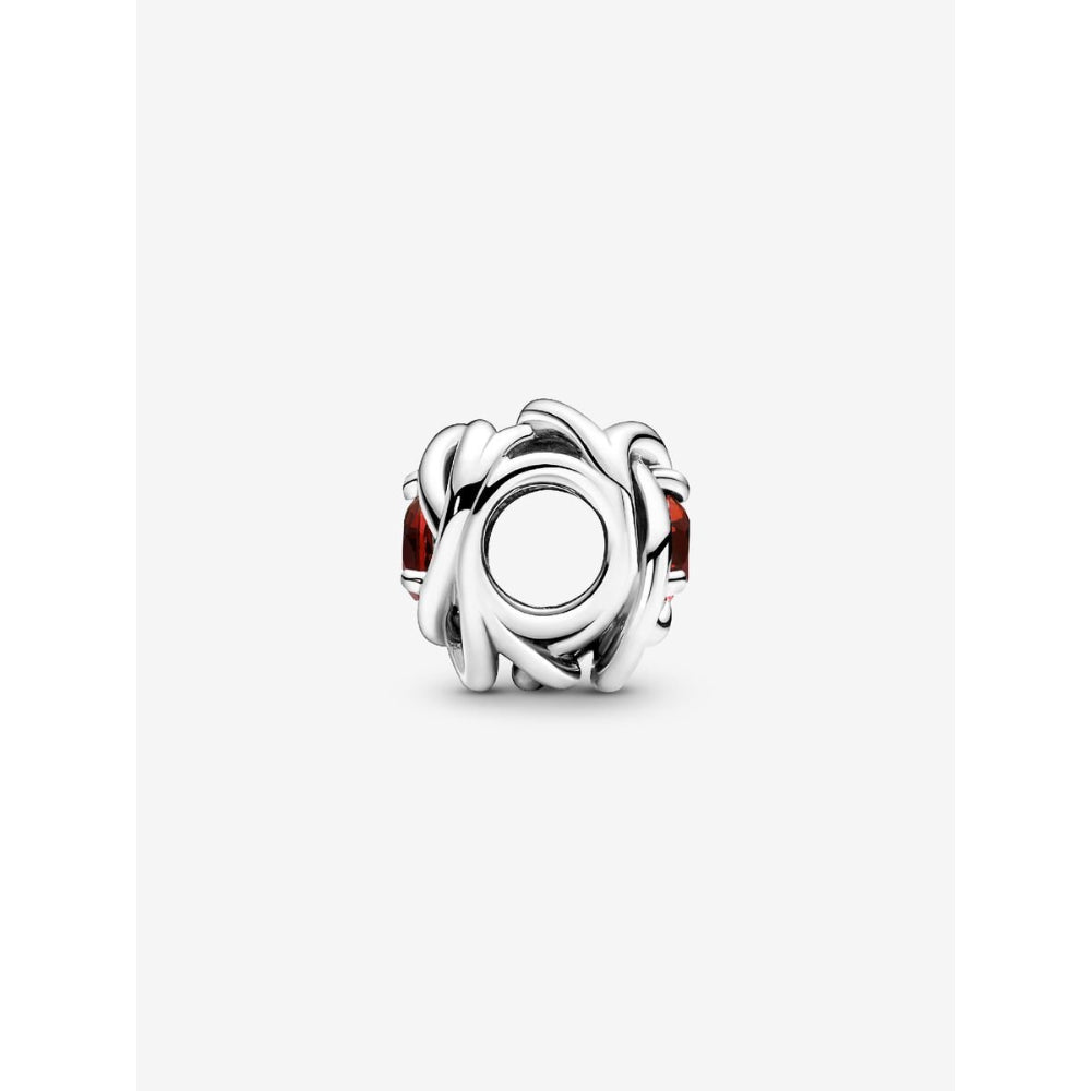 Pandora Sterling Silver January Birthstone Eternity Circle Charm Image 4
