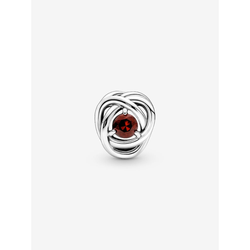 Pandora Sterling Silver January Birthstone Eternity Circle Charm Image 5