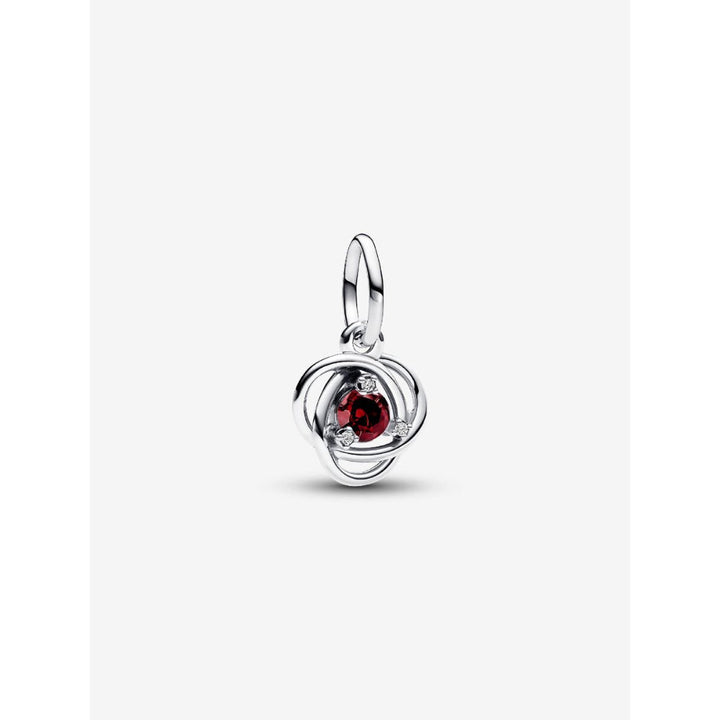 Pandora Sterling Silver January Birthstone Eternity Circle Dangle Charm Image 1