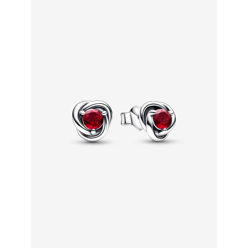 Pandora Sterling Silver July Birthstone Eternity Circle Stud Earrings Image 1