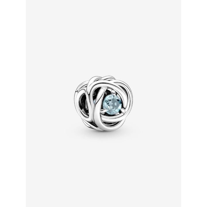 Pandora Sterling Silver March Birthstone Eternity Circle Charm Image 1