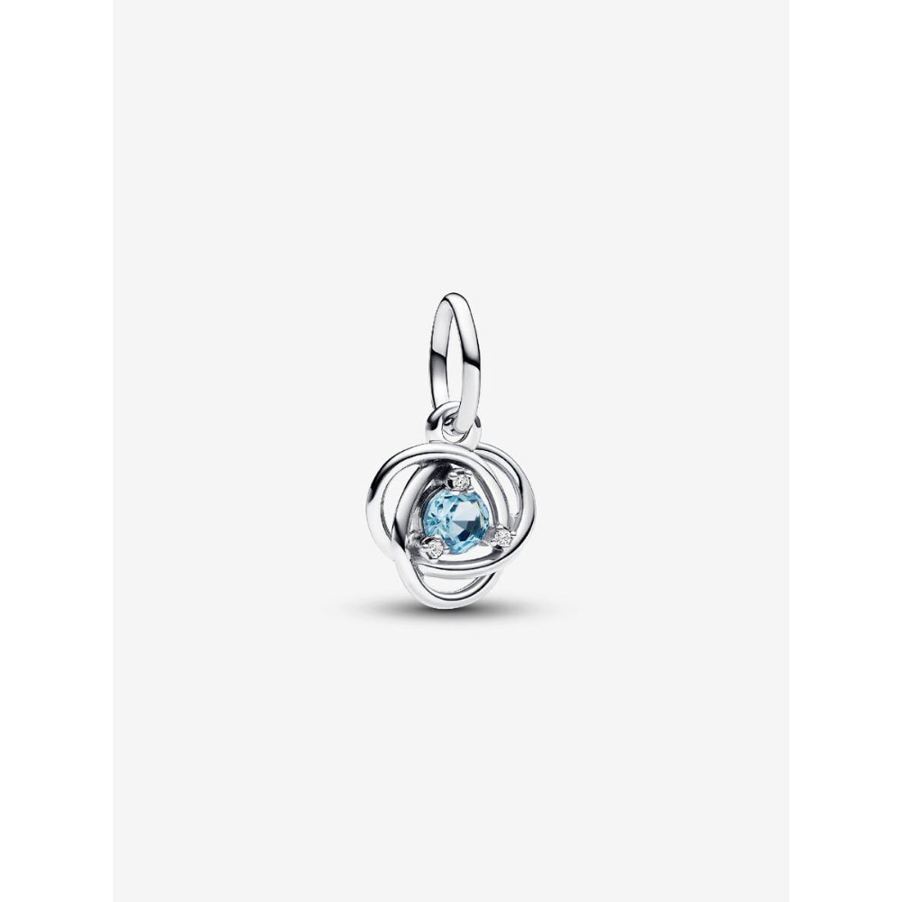 Pandora Sterling Silver March Eternity Circle Dangle Charm Image 1