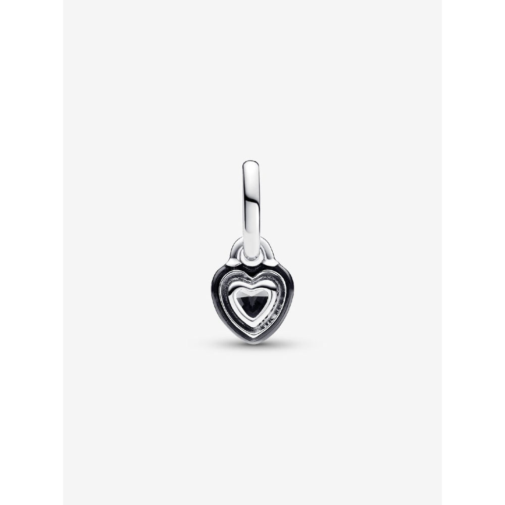 Pandora Sterling Silver Me Black Chakra Heart Mini Dangle Charm Image 5