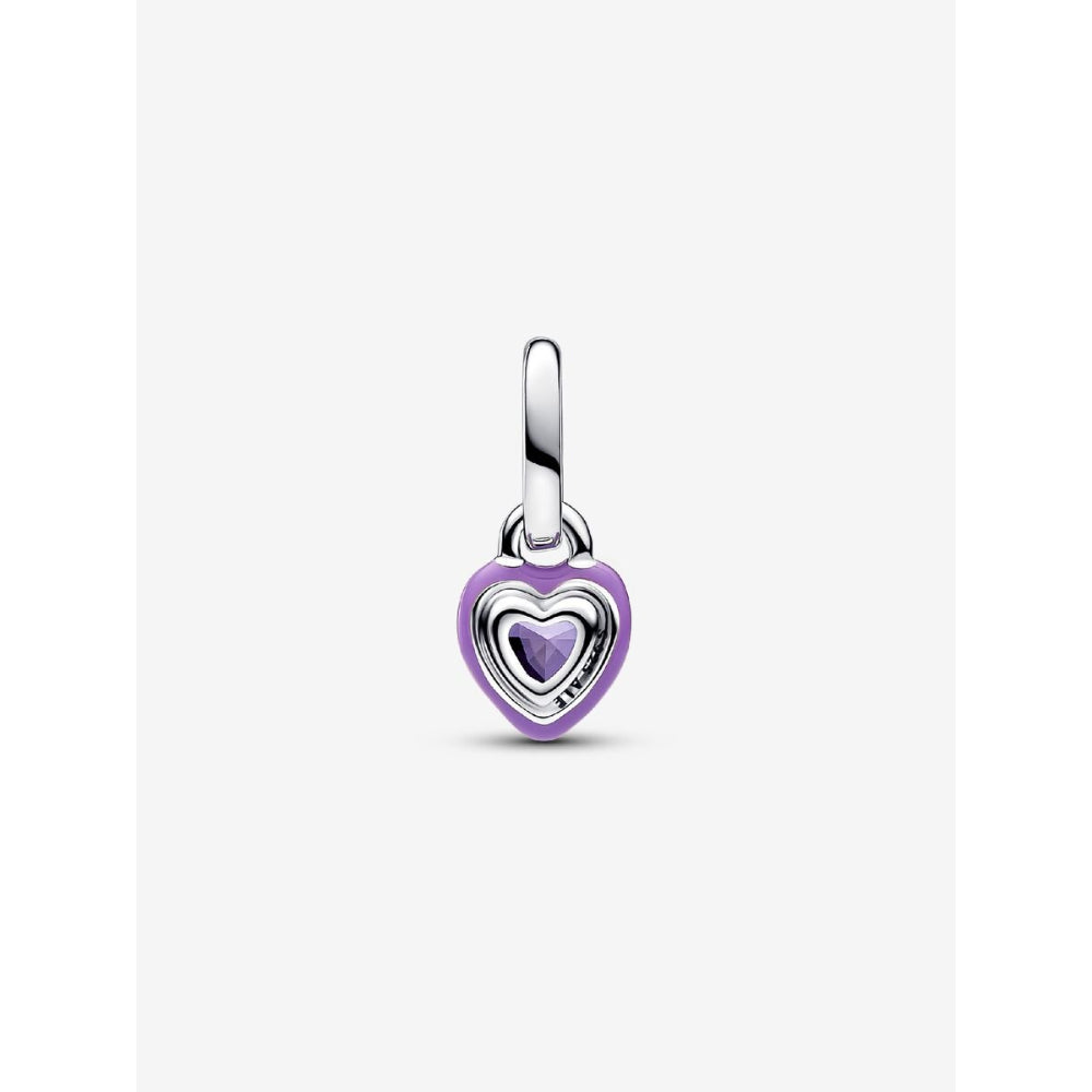 Pandora Sterling Silver Me Purple Chakra Heart Mini Dangle Charm Image 3
