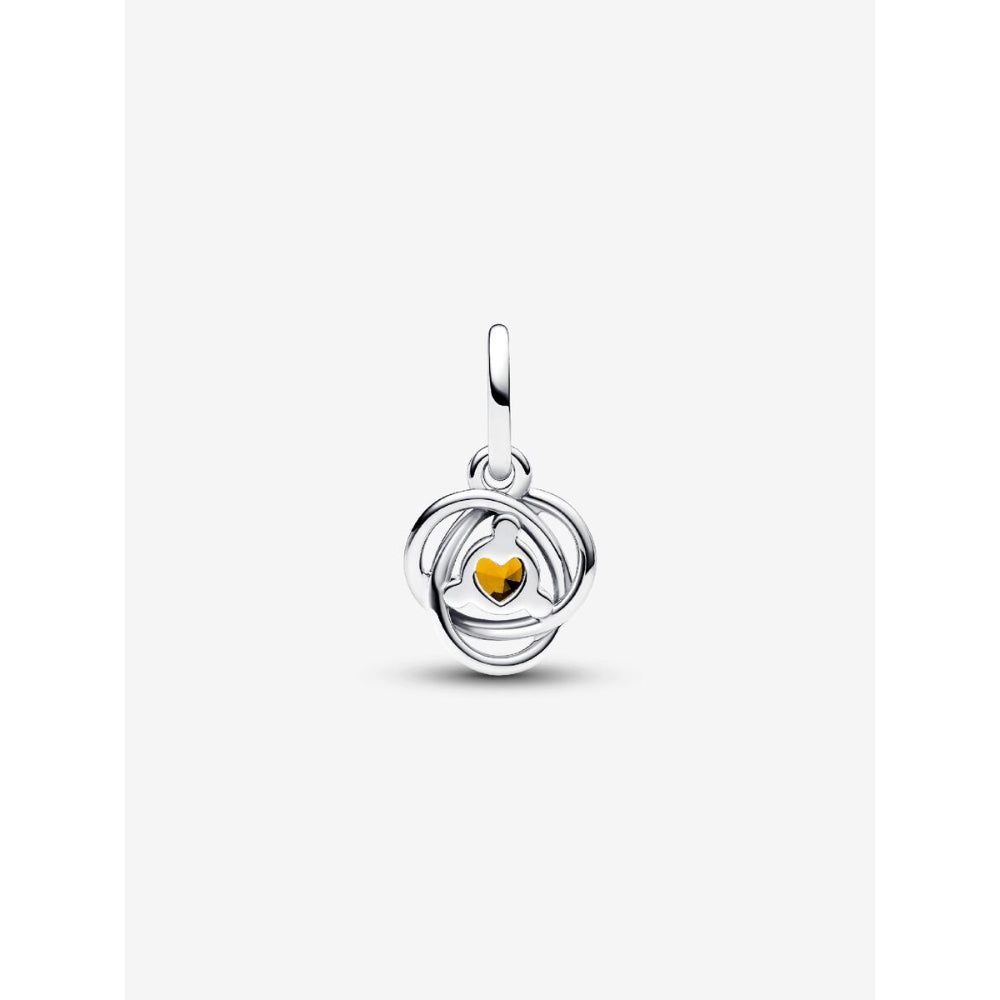 Pandora Sterling Silver November Birthstone Eternity Circle Dangle Charm Image 6
