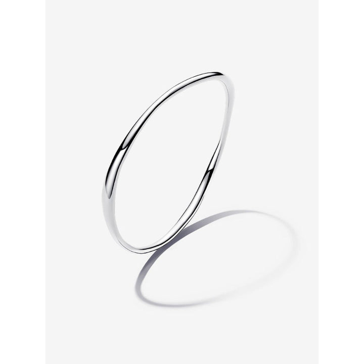Pandora Sterling Silver Organically Shaped Bangle Image 1