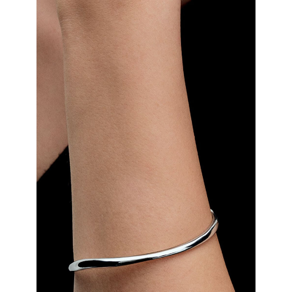 Pandora Sterling Silver Organically Shaped Bangle Image 3