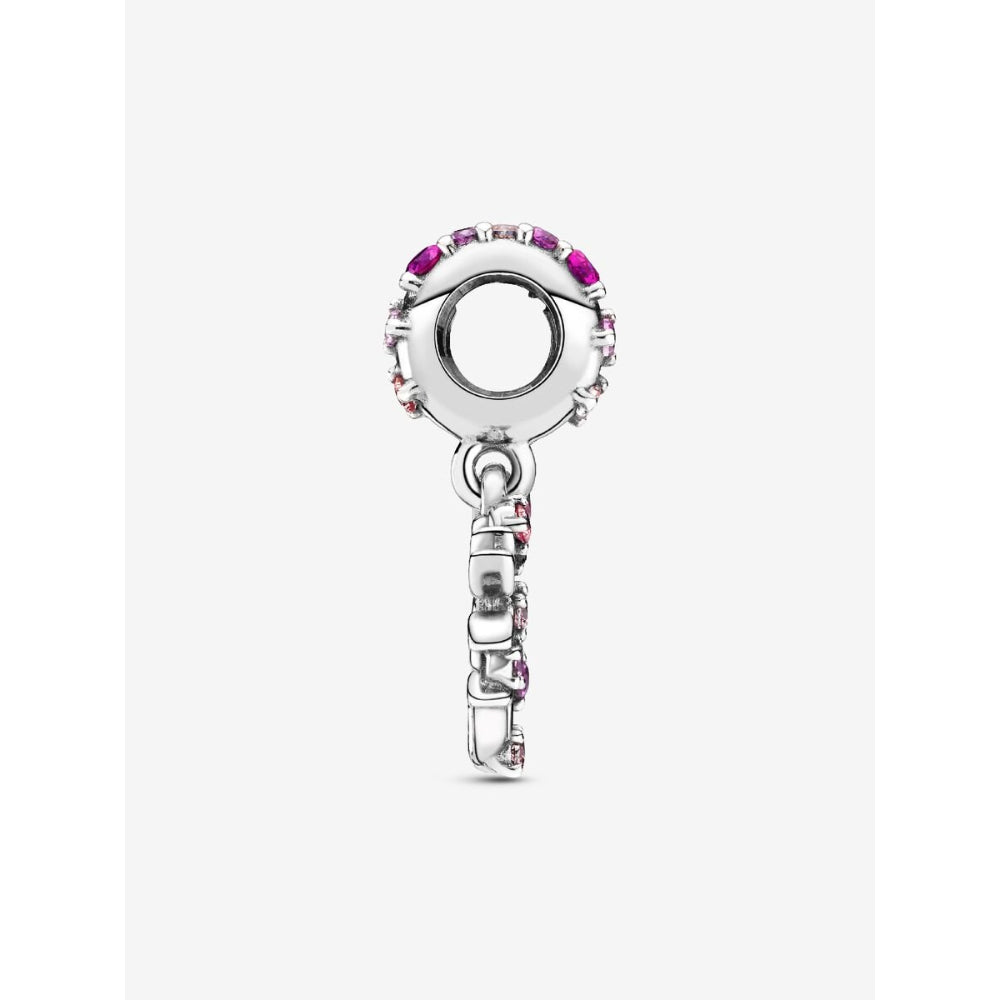 Pandora Sterling Silver Pink Heart Family Tree Dangle Charm Image 4