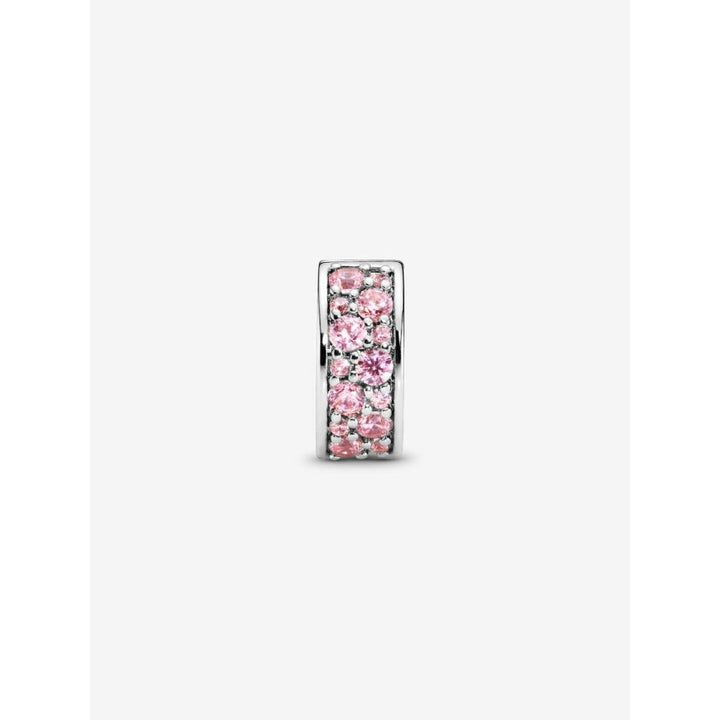 Pandora Sterling Silver Pink Pave Clip Charm Image 4