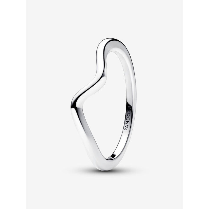 Pandora Sterling Silver Polished Wave Ring Image 1