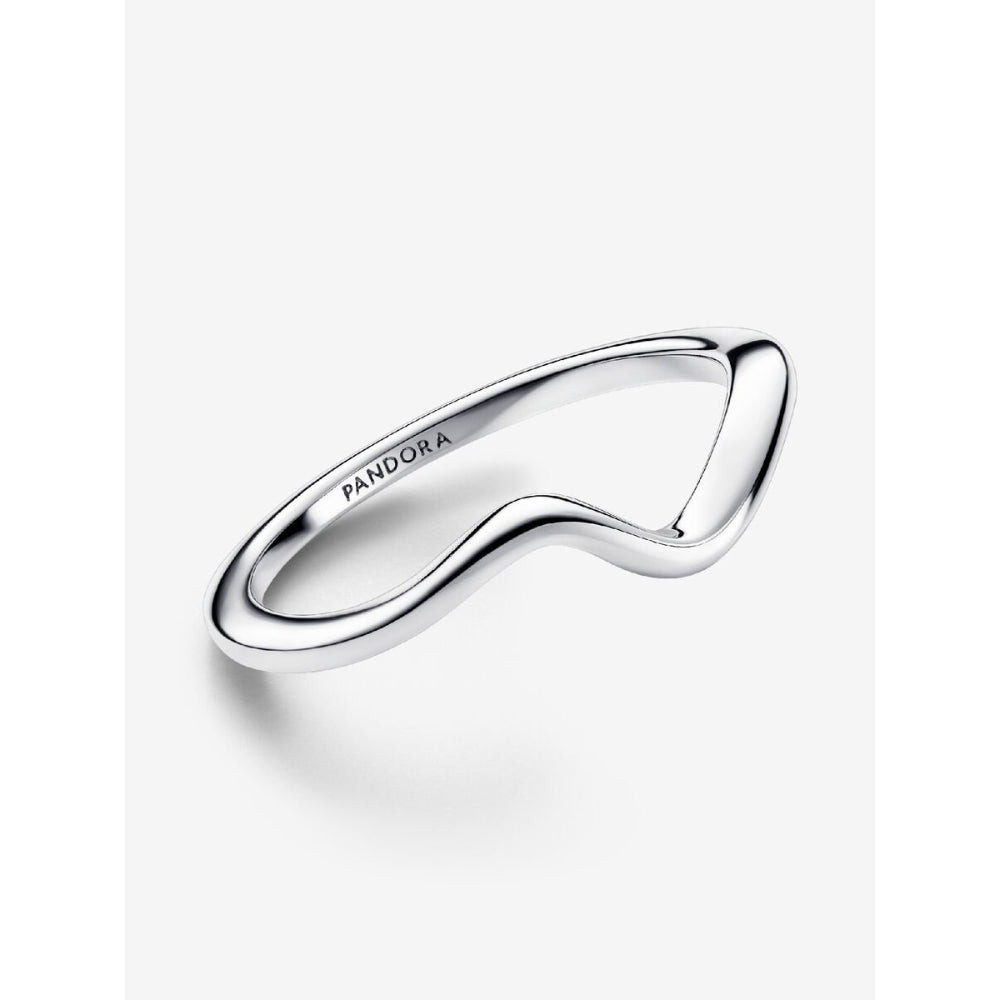Pandora Sterling Silver Polished Wave Ring Image 6
