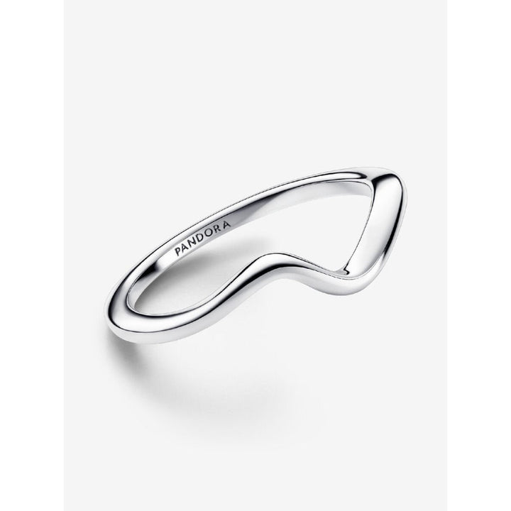 Pandora Sterling Silver Polished Wave Ring Image 6