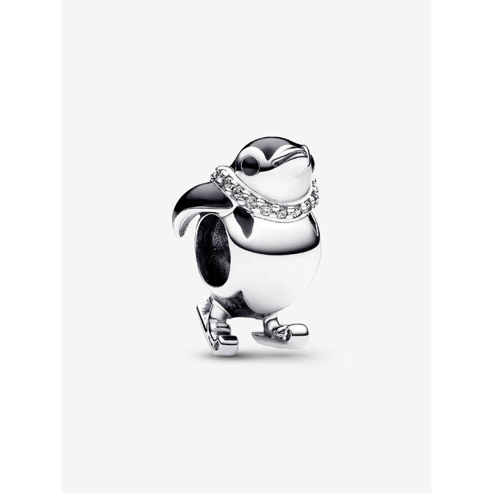 Pandora Sterling Silver Skiing Penguin Charm Image 1