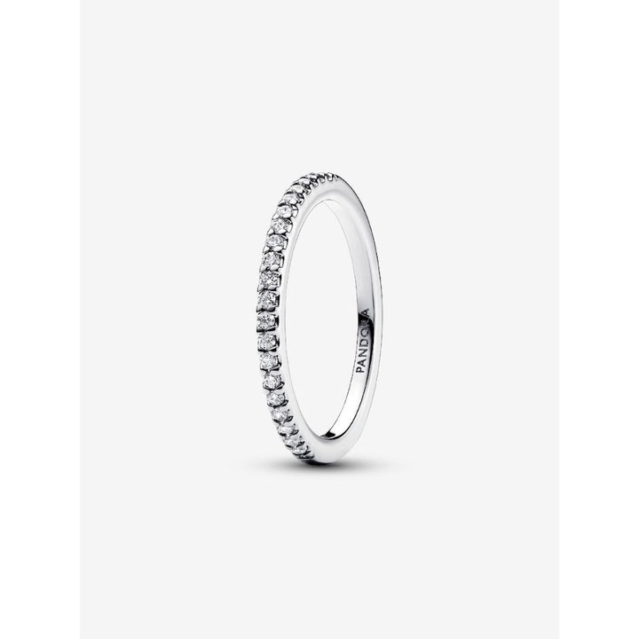 Pandora Sterling Silver Sparkling Band Ring Image 1