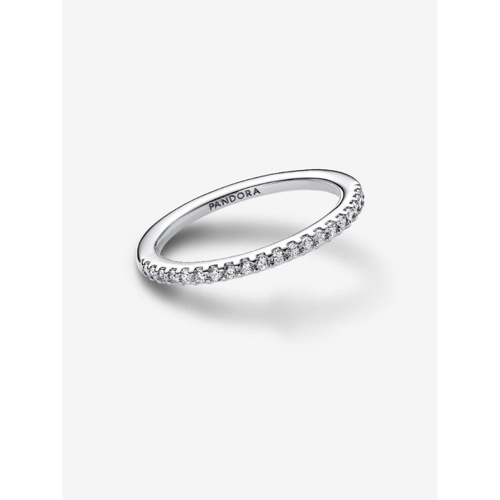 Pandora Sterling Silver Sparkling Band Ring Image 6