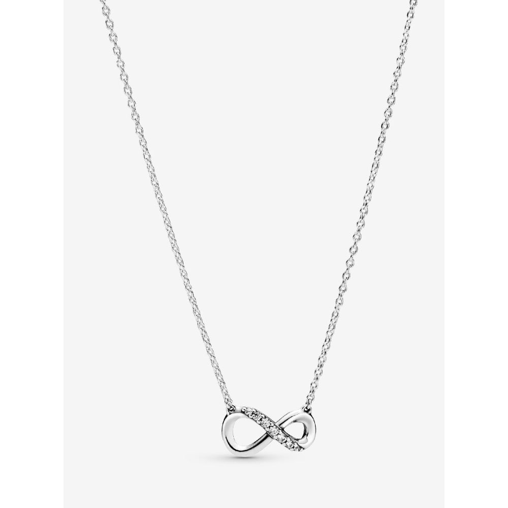 Pandora Sterling Silver Sparkling Infinity Collier Necklace Image 1