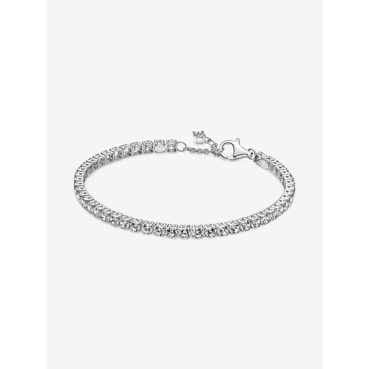 Pandora Sterling Silver Sparkling Tennis Bracelet Image 1