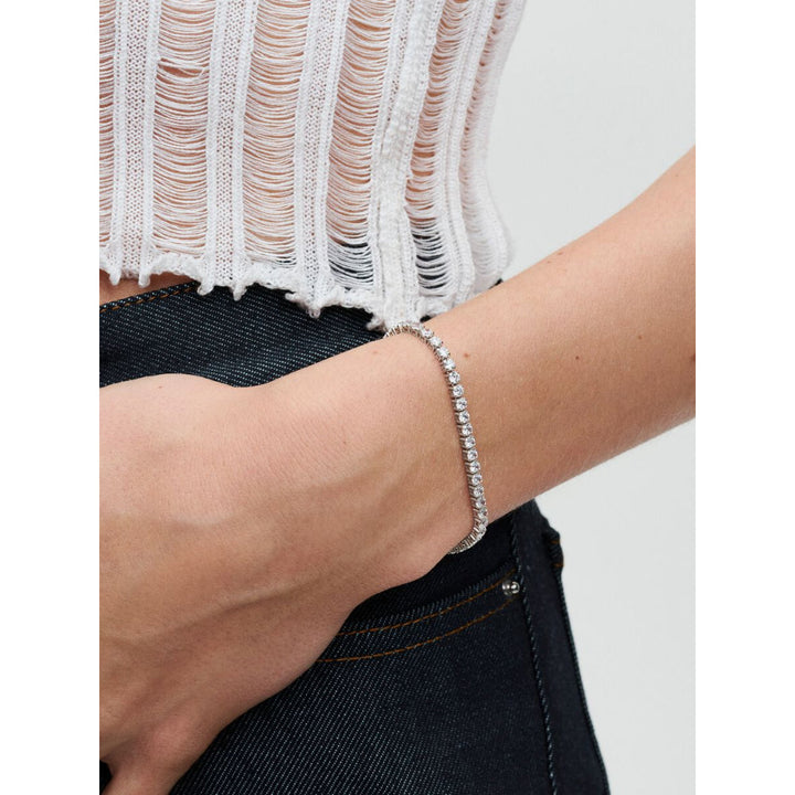 Pandora Sterling Silver Sparkling Tennis Bracelet Image 3