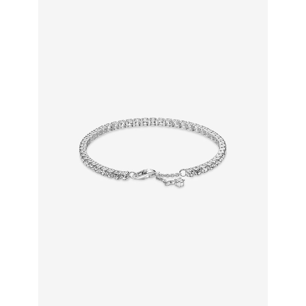 Pandora Sterling Silver Sparkling Tennis Bracelet Image 5