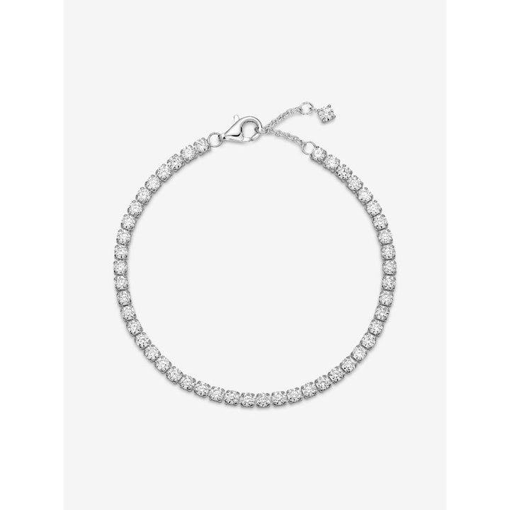 Pandora Sterling Silver Sparkling Tennis Bracelet Image 6