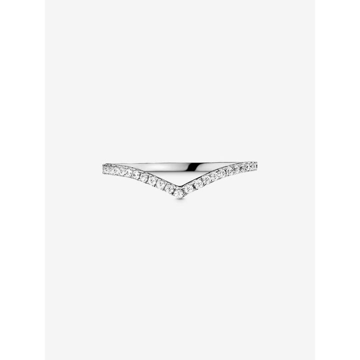 Pandora Sterling Silver Sparkling Wishbone Ring Image 3