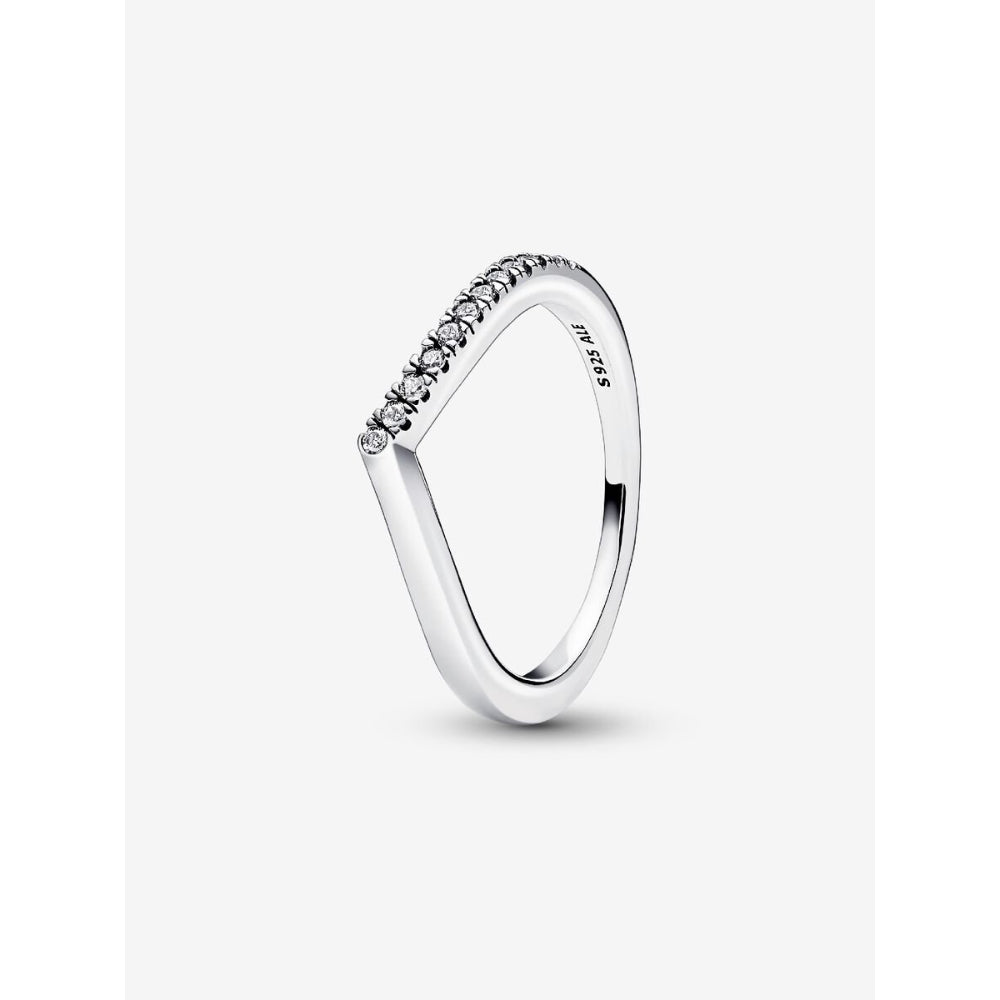 Pandora Sterling Silver Timeless Wish Half Sparkling Ring Image 1