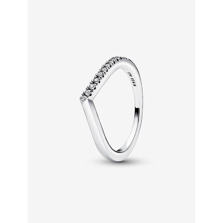 Pandora Sterling Silver Timeless Wish Half Sparkling Ring Image 1