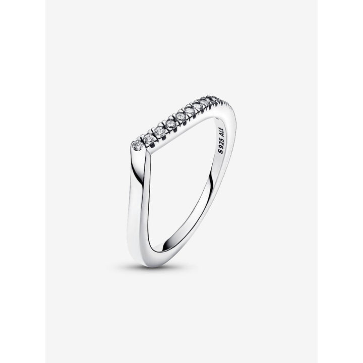 Pandora Sterling Silver Timeless Wish Half Sparkling Ring Image 4