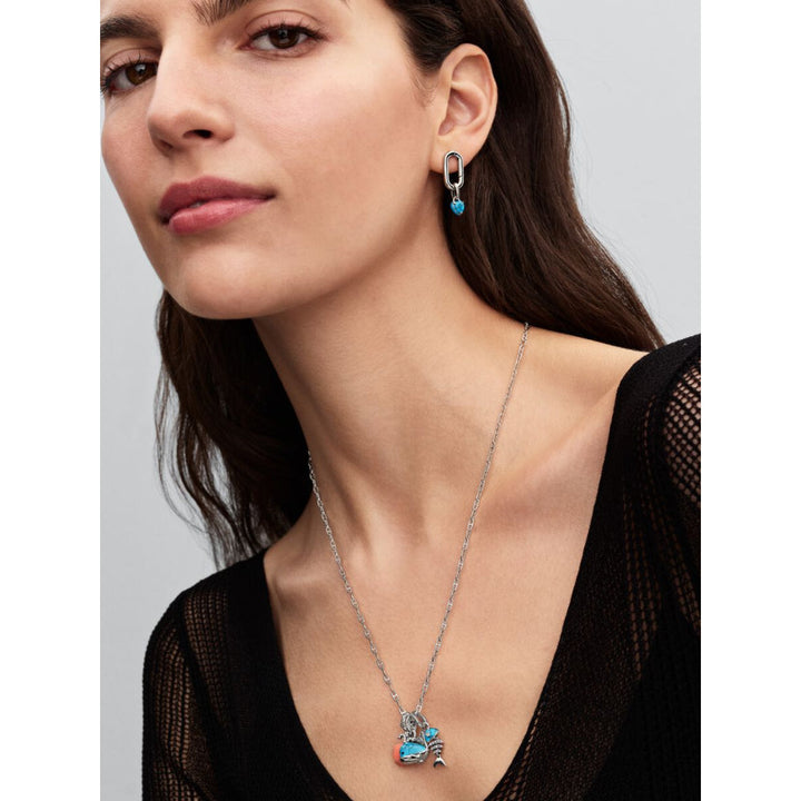 Pandora Sterling Silver Turquoise - Coloured Heart Mini Dangle Charm Image 4