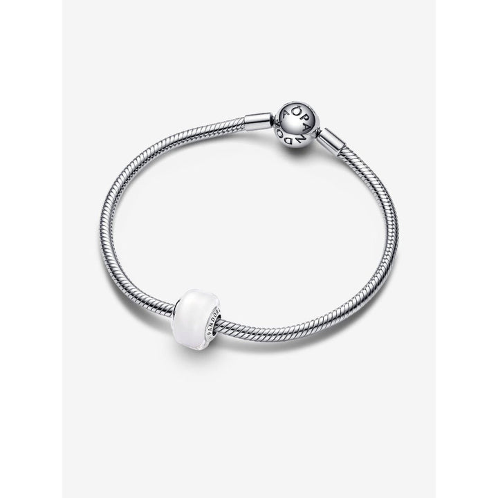 Pandora Sterling Silver White Mini Murano Glass Charm Image 6