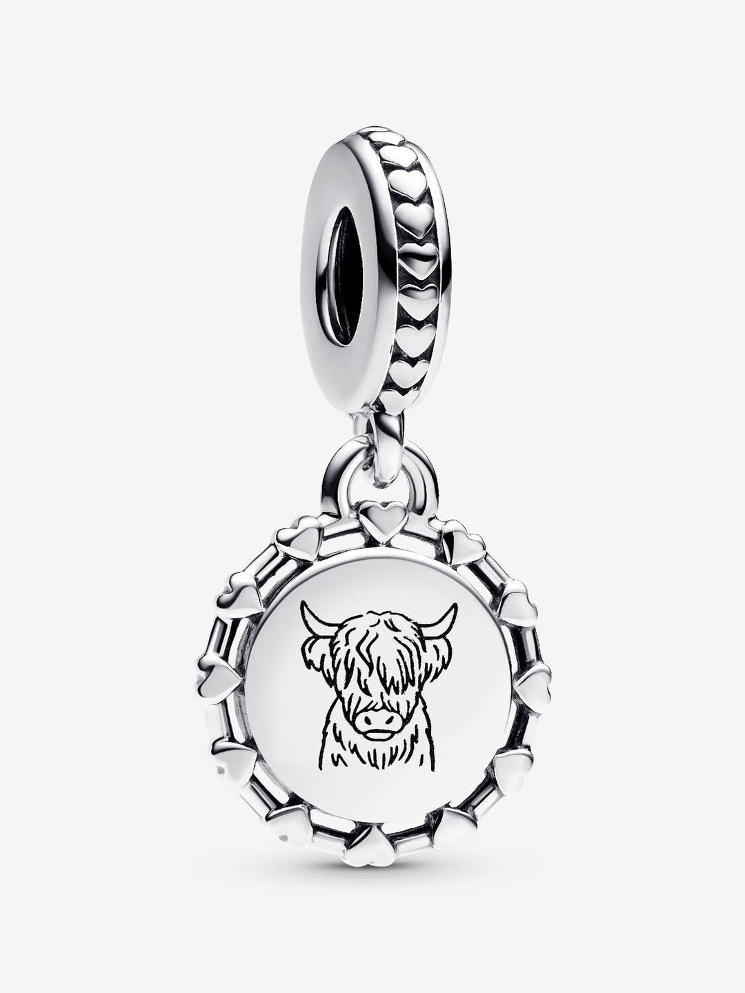 Pandora Silver Scottish Cow Dangle Charm