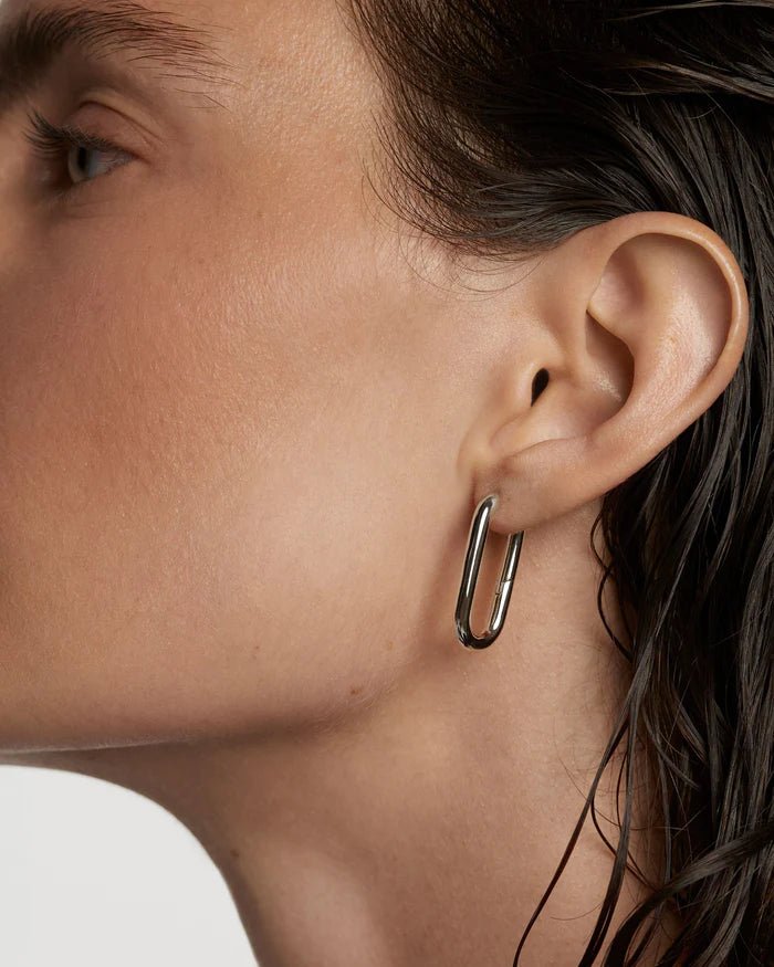 PDPAOLA Silver Beat Hoop Earrings - MococoPDPAOLAAR02 - 923 - UEarrings