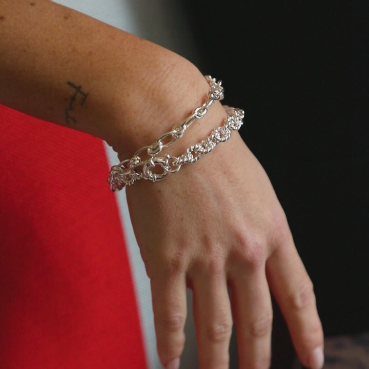Daisy London Silver Polly Sayer Vintage Link Chain Bracelet