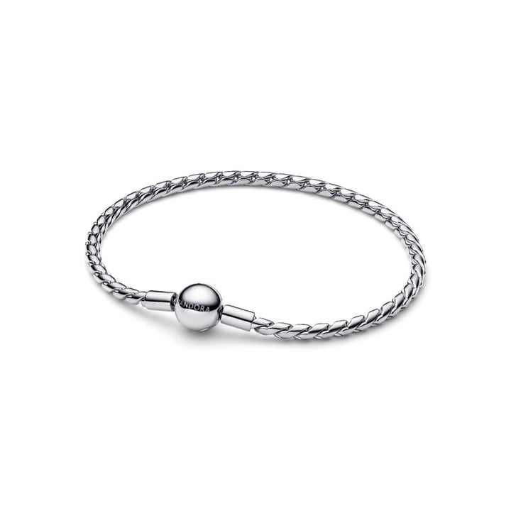 Sterling Silver Round Clasp Wing Chain Bracelet image