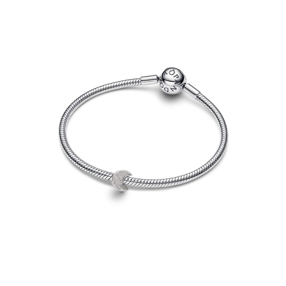 Sterling Silver Textured Moon Mini Charm image 5