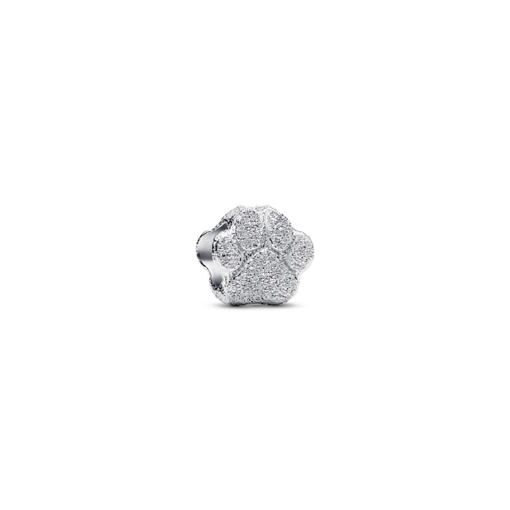 Sterling Silver Textured Paw Mini Charm image