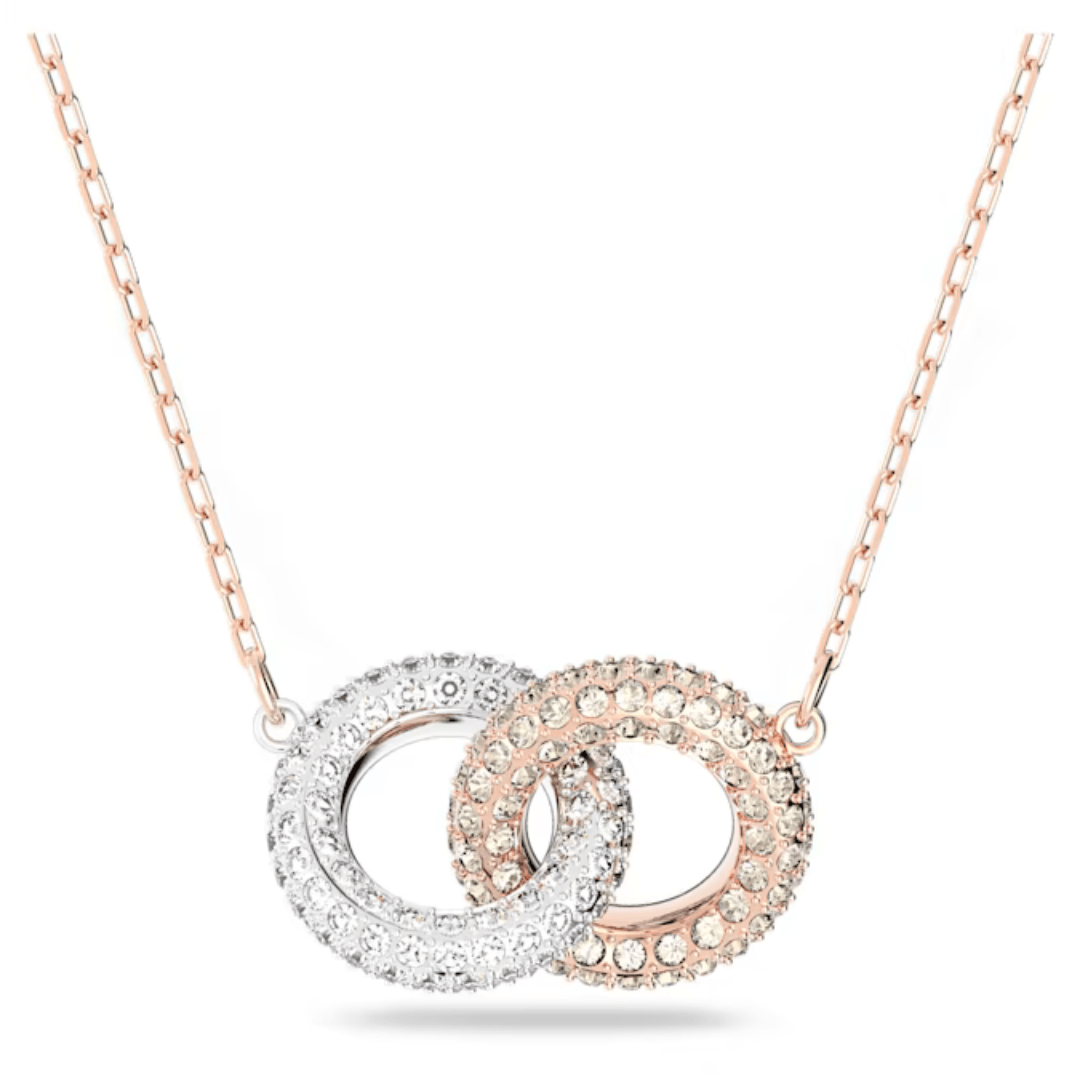 Swarovski Rose Gold Dextera Intertwined Circle Necklace - MococoSwarovski54149999009654149999Necklaces