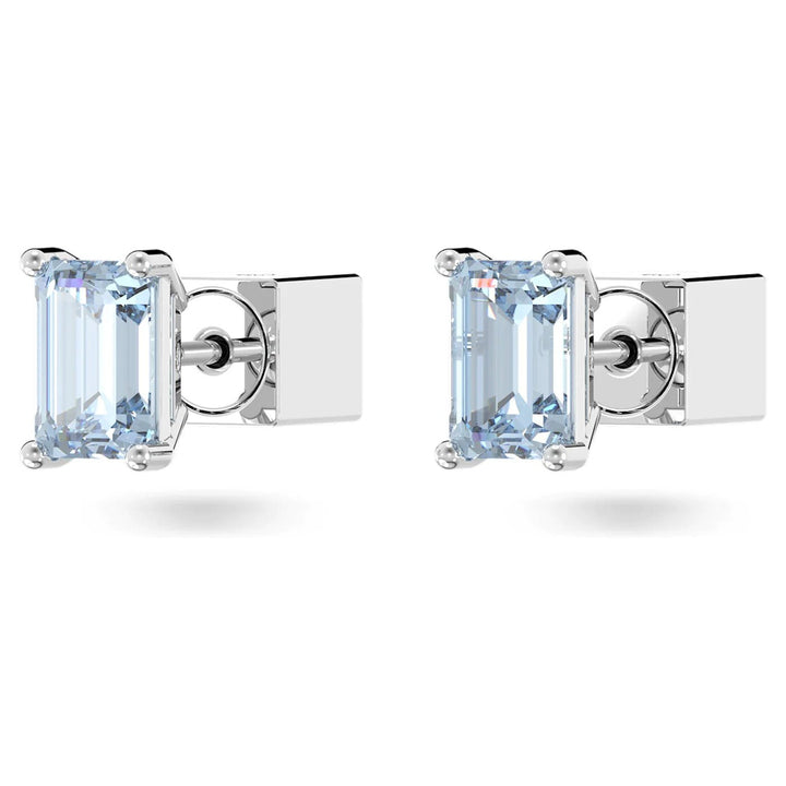 Swarovski Silver Chroma Blue Oblong Stud Earrings - MococoSwarovski56391349009656391341Earrings