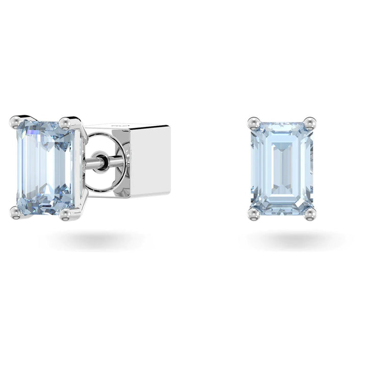 Swarovski Silver Chroma Blue Oblong Stud Earrings - MococoSwarovski56391349009656391341Earrings