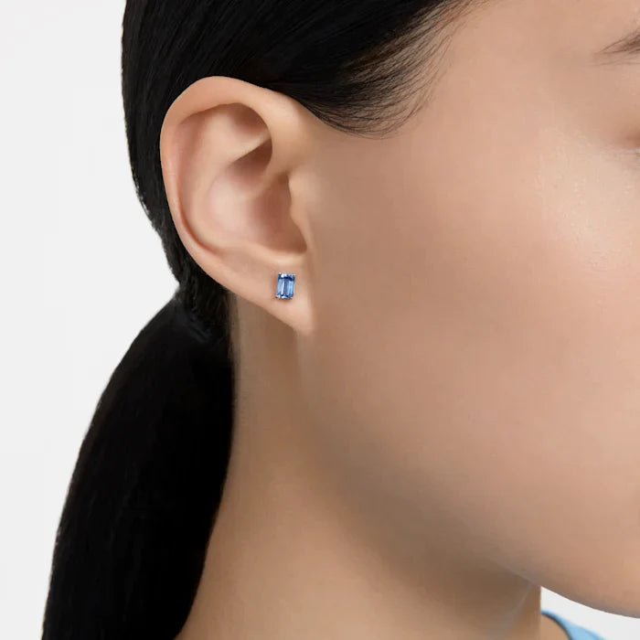 Swarovski Silver Chroma Blue Oblong Stud Earrings - MococoSwarovski56391349009656391341Earrings