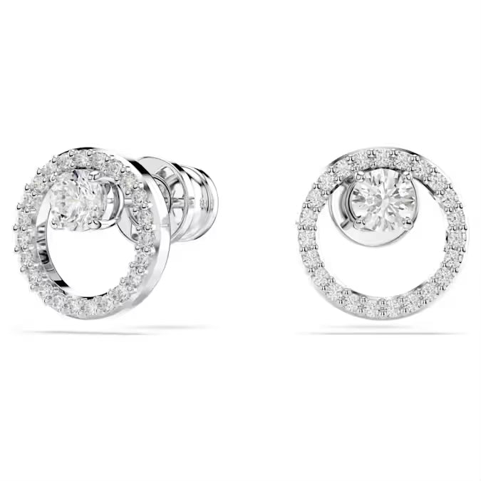 Swarovski Silver Constella Round Cut Stud Earrings